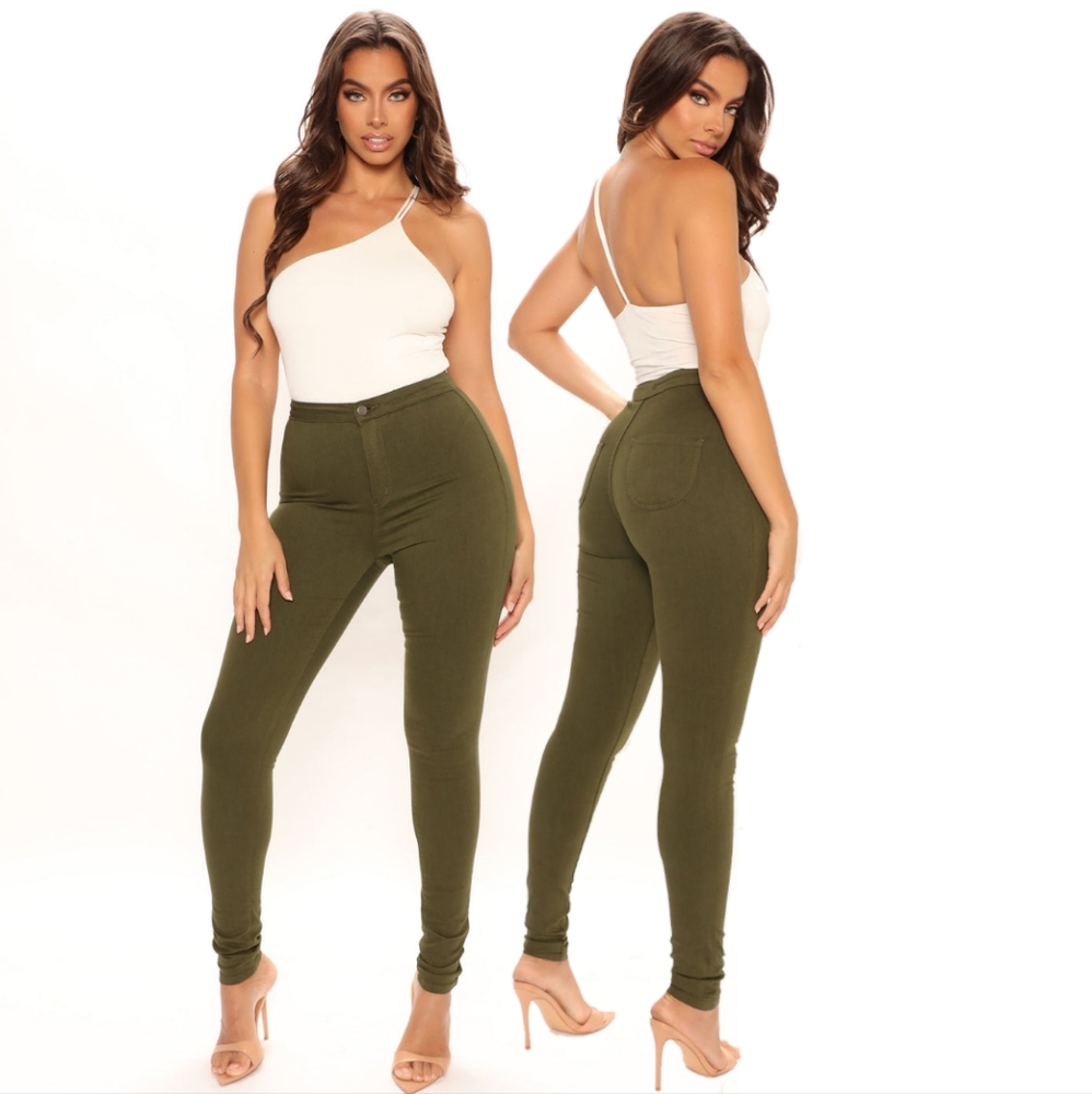 New with tags tall High Waist Pants (Olive)